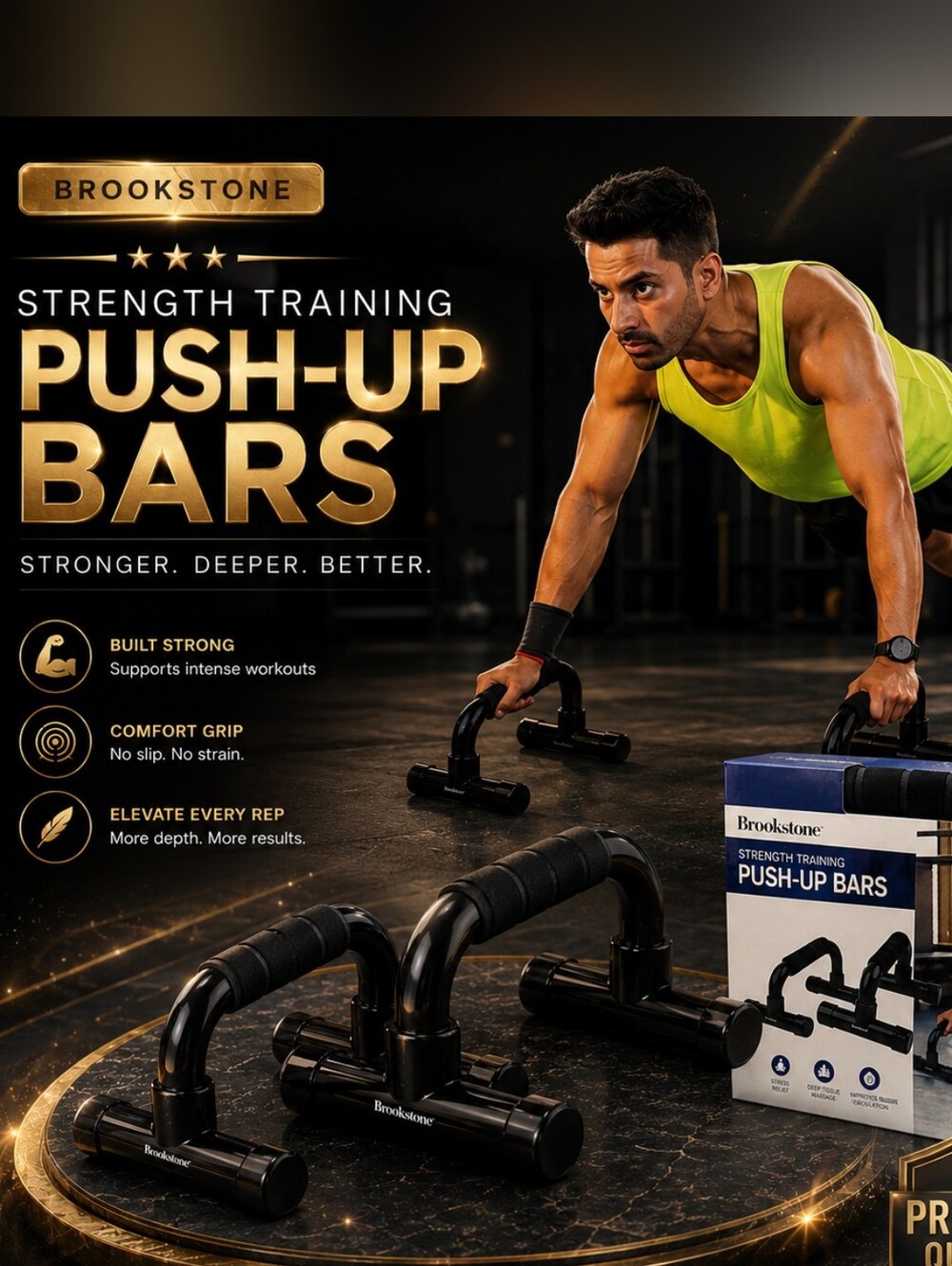 Push-Up Bars Stress Relief Perfect Father's Day Gift 🎁